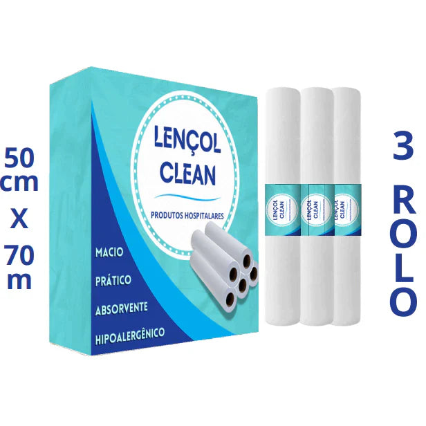 Kit 3 Lençol Descartável Papel Hospitalar