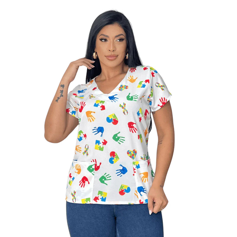 Scrubs Blusa Bata Feminina