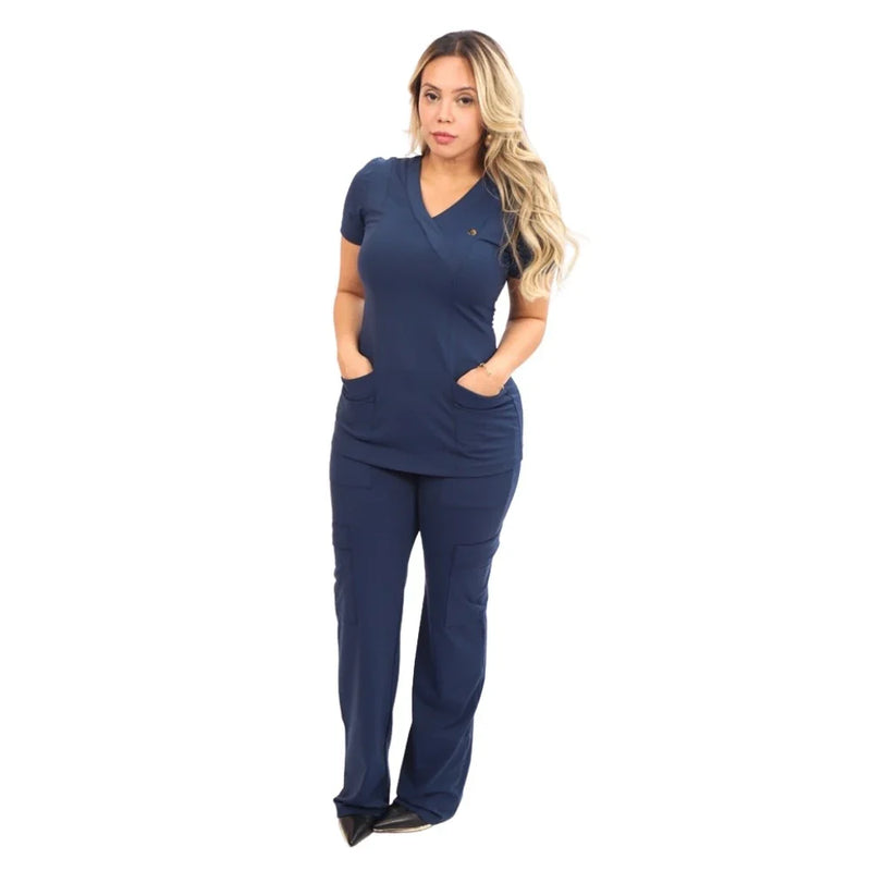 Conjunto Pijama Cirurgico Scrub Verona Azul Marinho